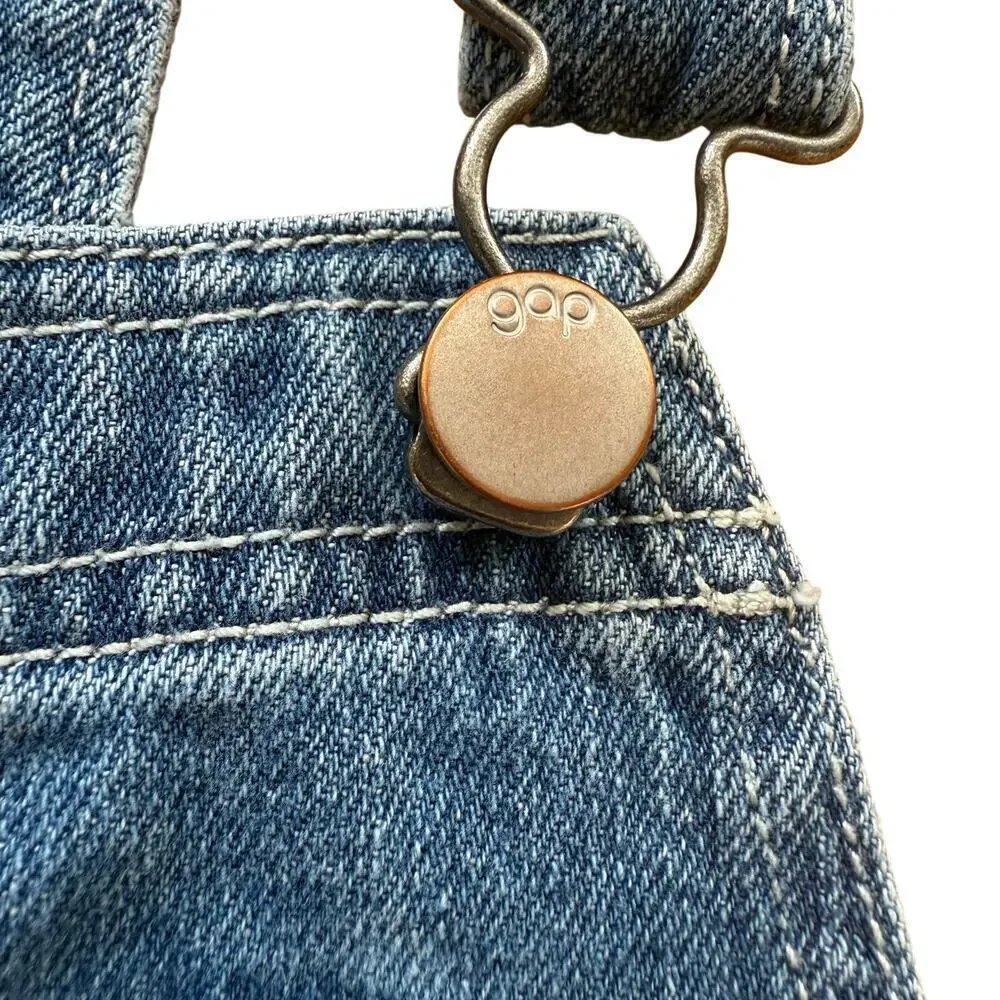 Gap Kids Denim Jean Overalls Coveralls Distressed Size L School Distressed